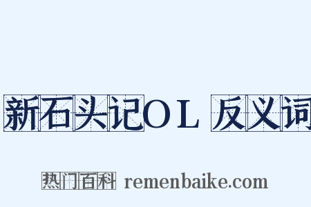 新石头记OL反义词是什么意思的图片
